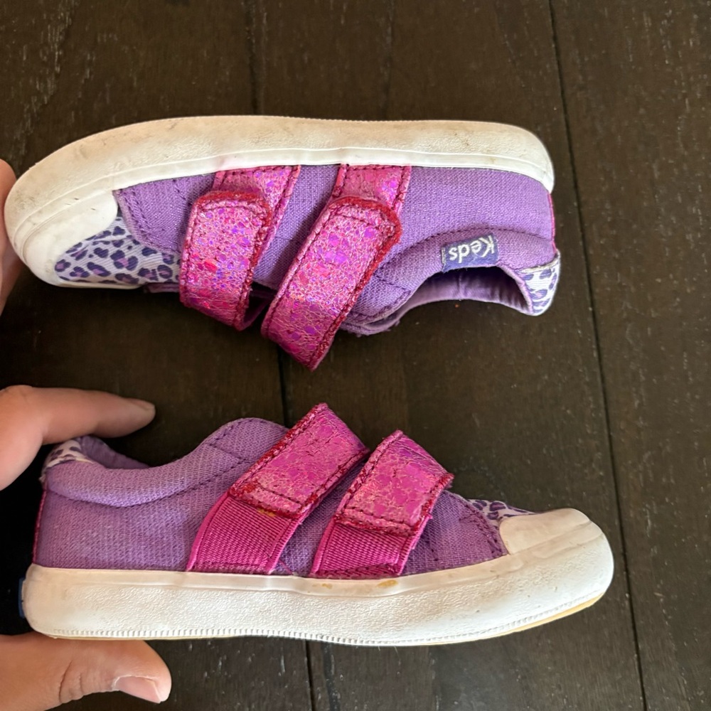 Keds Kids Toddler Courtney HL‎ Pink Purple Velcro Sneakers Shoes Size 7M Play